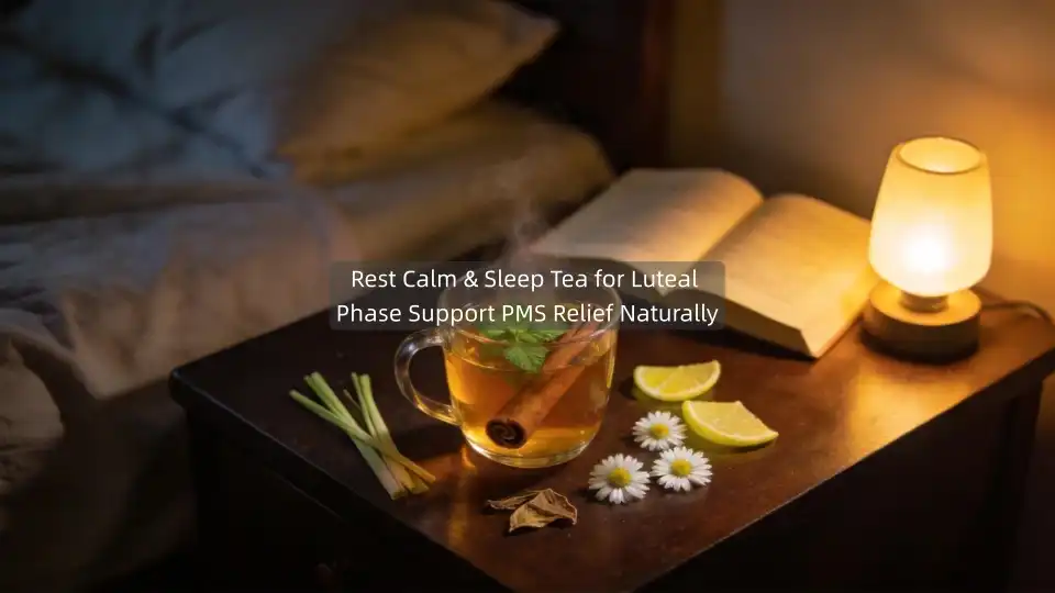 Rest Calm & Sleep Tea for Luteal Phase: Support PMS Relief Naturally